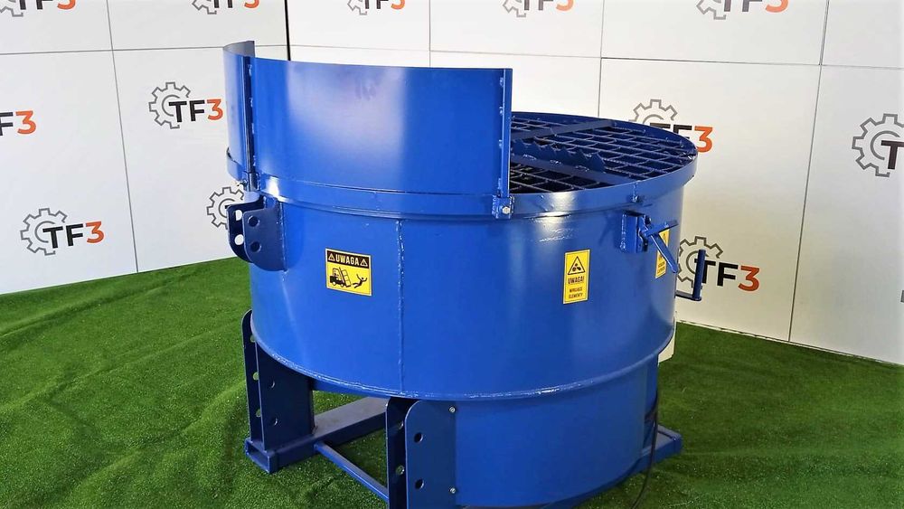 Elektryczna betoniarka planetarna 800L osłony zgarniacz transport