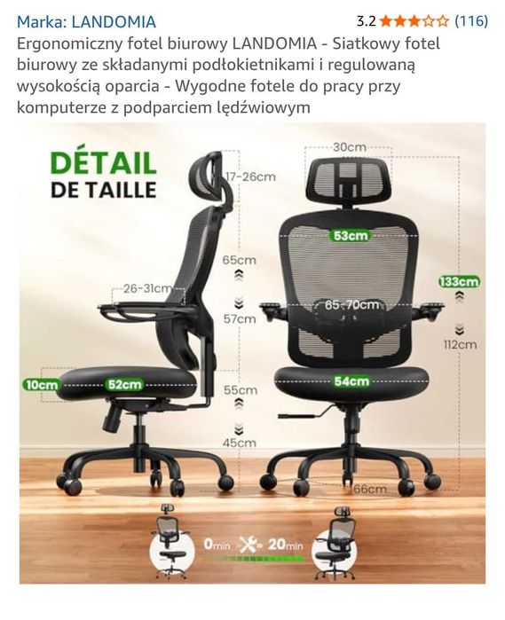 Ergonomiczny fotel biurowy