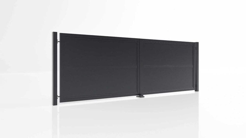 Brama Modułowa Skrzydłowa 350x191,5 cm Antracyt RAL 7016 Styrodur XPS