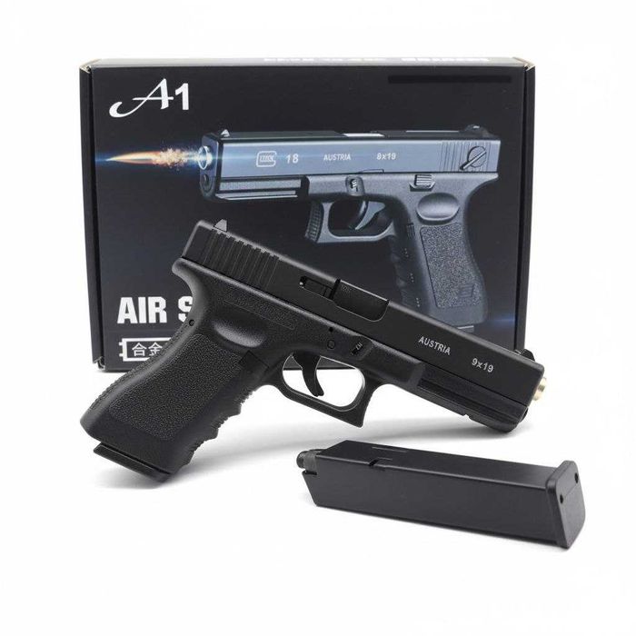 Пістолет Глок Glock 18 на кульках 6 мм метал, пластик іграшковий