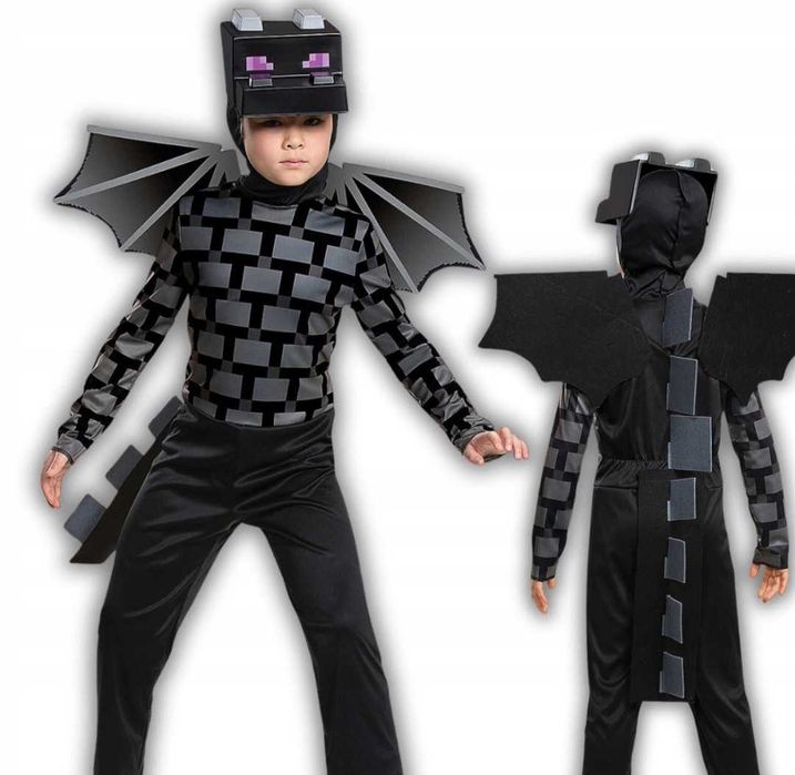 Strój karnawałowy SMOK kostium na bal 110-120 MINECRAFT