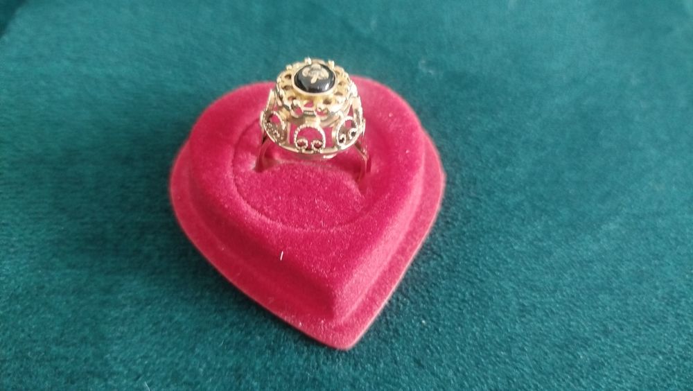 Złoty pierścionek 7,4gr  14k kopułka prl