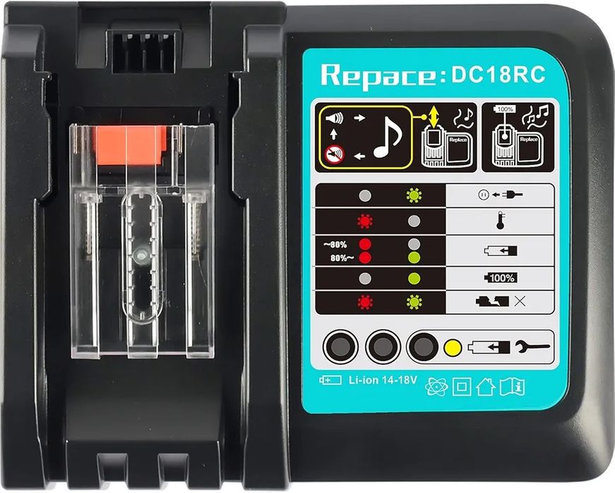 18RC Carregador rápido para Makita 14,4 V / 18 V BL1415 BL1420 BL1815