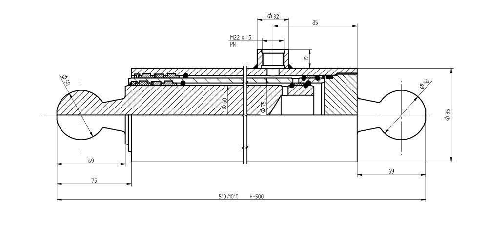 Siłownik cylinder HW IFA HL 8011 HL 6011 GW PL [1604]