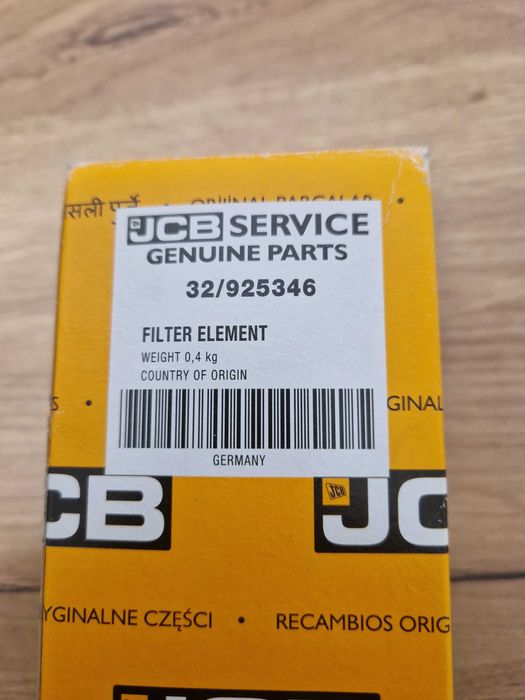 Filtr Oleju hydraulicznego JCB 32/925346 Oryginalny 3CX/4CX / Fastrac