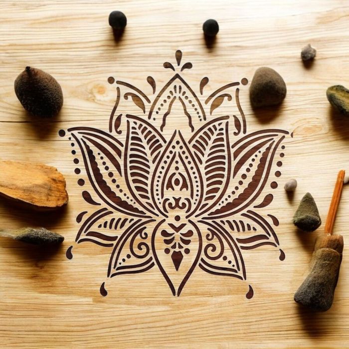 Zestaw 5szt - Szablony Mandala,  malarski, DIY, tynku ozdobnego,