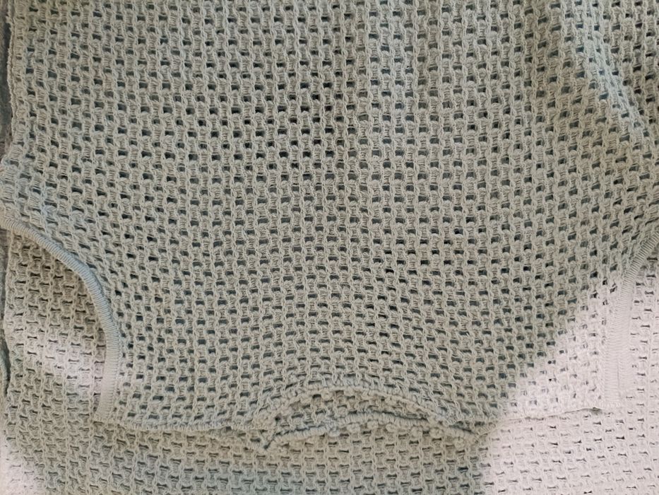 Шарф голубой широкий