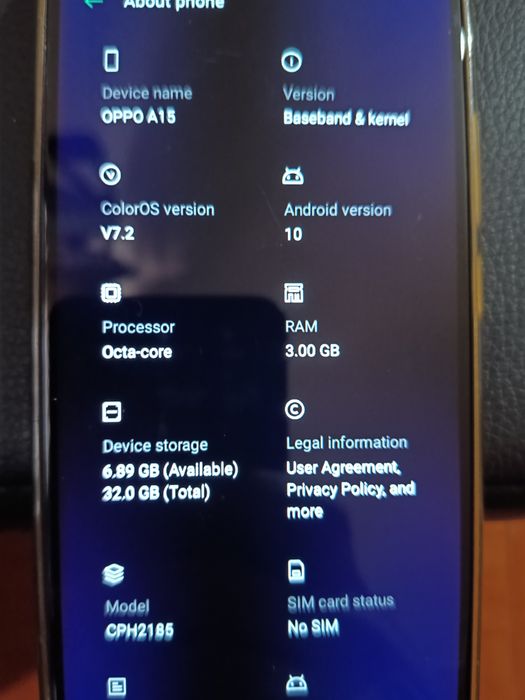 OPPO A15; como novo