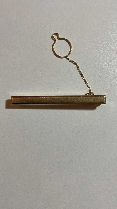 Clipe de gravata em ouro maciço 14K - 8,4g -