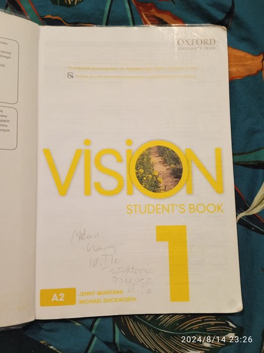Vision 1 students book
