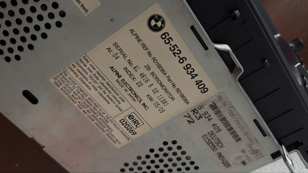 BMW E46 – Radio Navigation Original Alpine 16:9