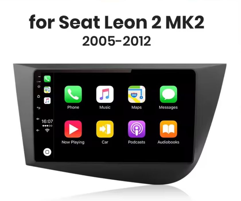 Radio Android 9" Seat Leon Mk2 + 4 GB+32 GB + Carplay + GPS