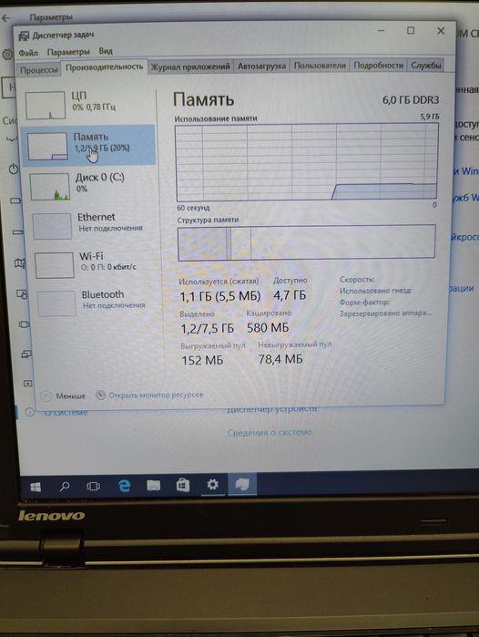 Lenovo ThinkPad Edge E520 Core i5-2450M CPU  6ГБ/720 DDR3