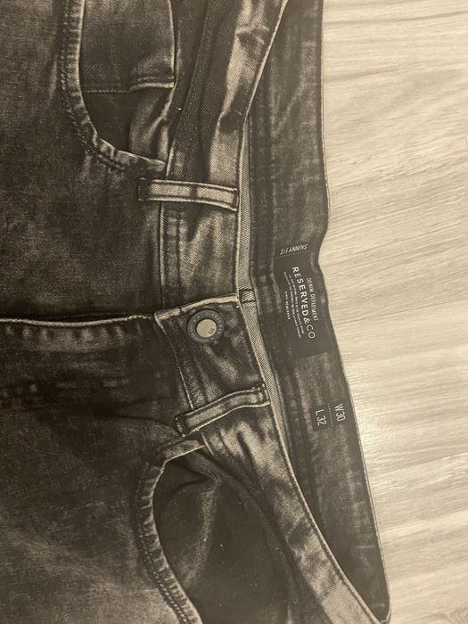 skinny jeansy szare spodnie jeans L32 W30
