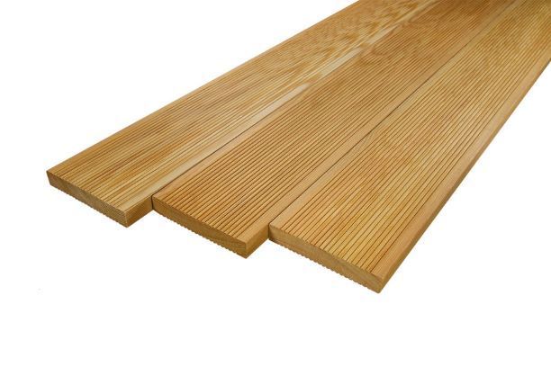 DESKA TARASOWA Modrzew Syberyjski 27x142 klasa AB GŁADKA