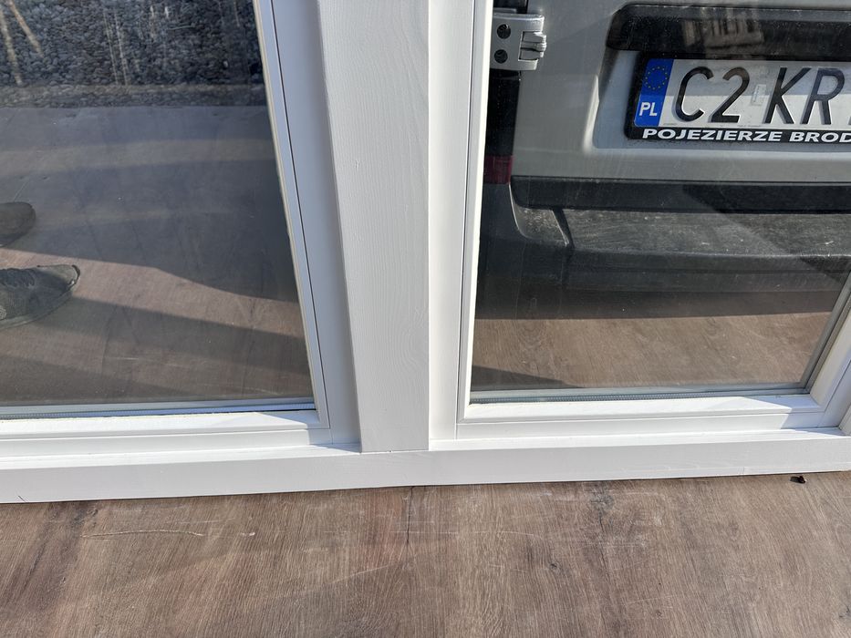 Okno drewniane sosnowe OD RĘKI  148x148  Białe lite drewko cała Polska