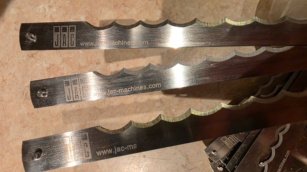 Noże do krajalnicy JAC, stalowe i teflonowe duże ilości