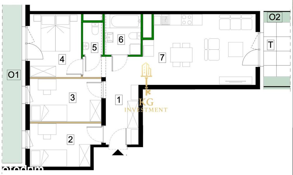 2 Ogrody 70 m2 | Garaż | Smart Home | Og.podłgowe