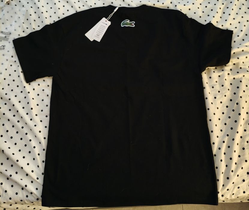 Tshirt Preta Lacoste Homem