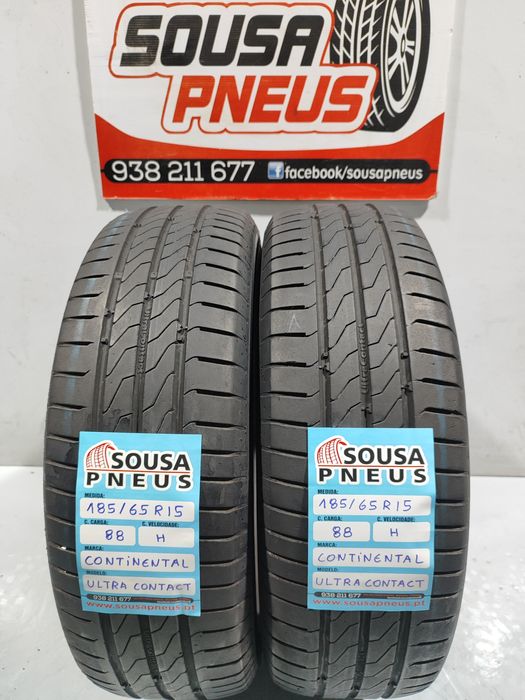 2 pneus semi novos 185-65R15 Continental - Oferta dos Portes