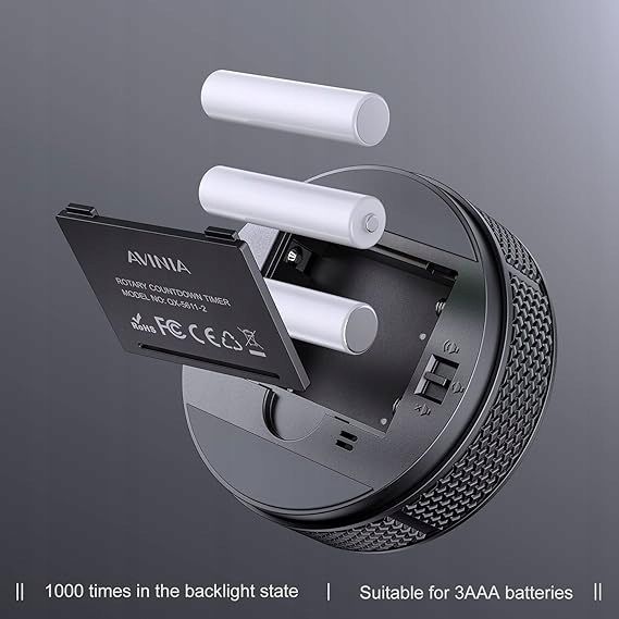 minutnik cyfrowy obrotowy kuchenny timery wizualne duży wyświetlacz