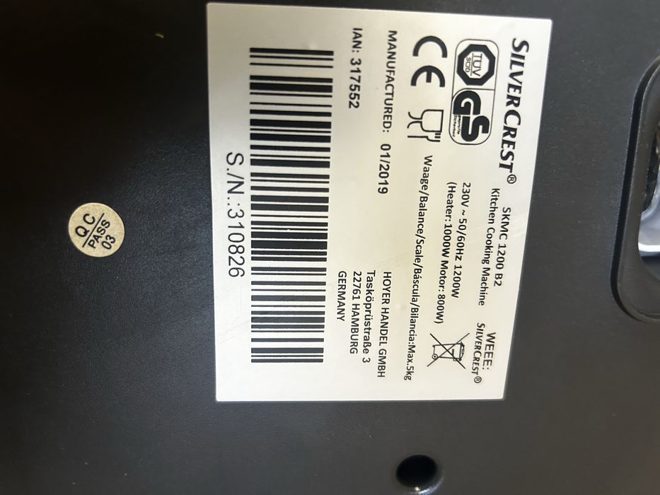 Lidlomix robot kuchenny Monsieur Cuisine