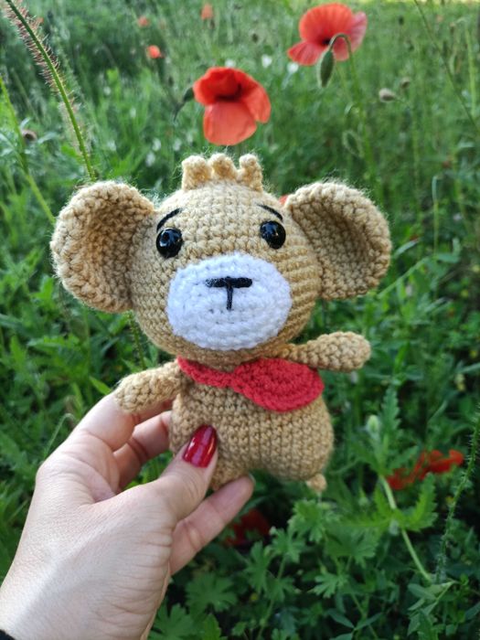 Małpka pluszak, handmade