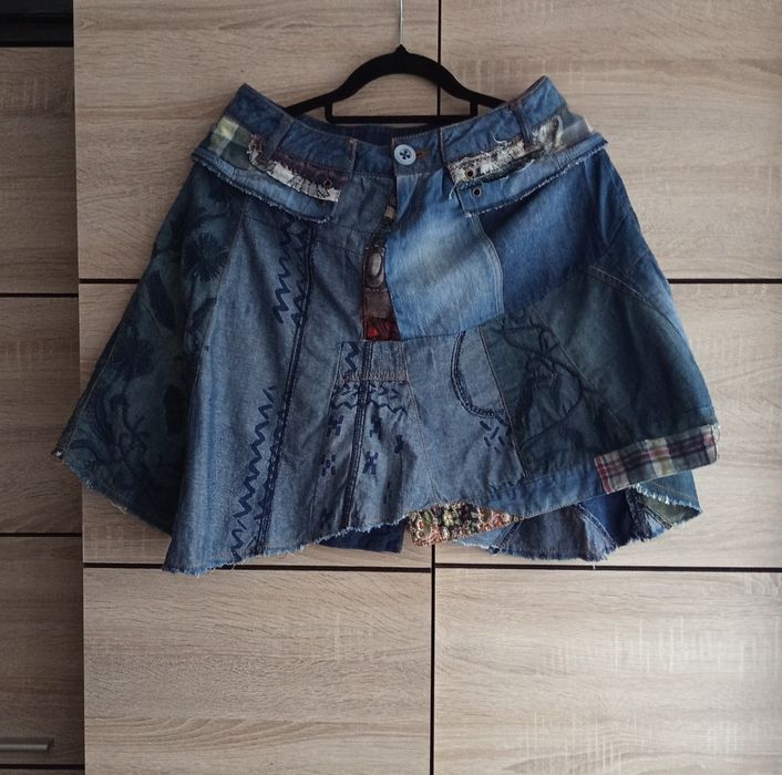 Spódnica patchworkowa Boho vintage rozmiar M