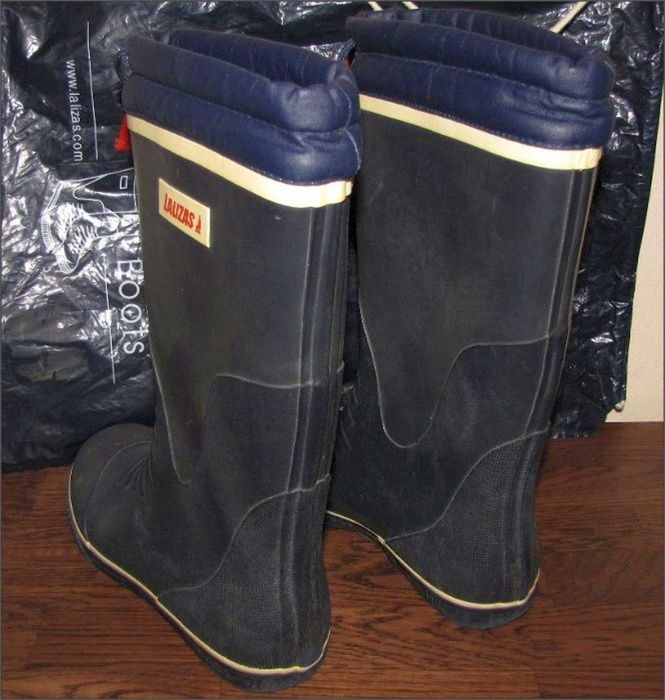 Яхтенные резиновые сапоги Lalizas, высокие с завязками, размер 42-43.