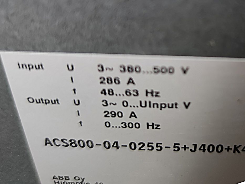 Falownik 160 200 kW 290A ABB ACS800 +K466 RETA-01 Ethernet IP ACS 880