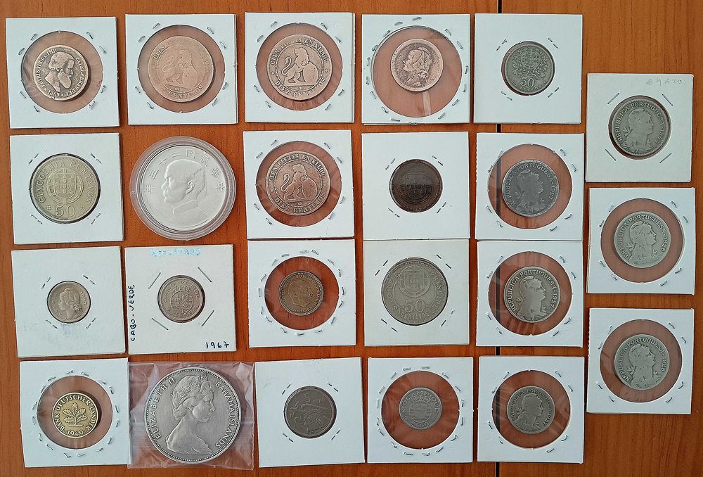 Lote de moedas antigas