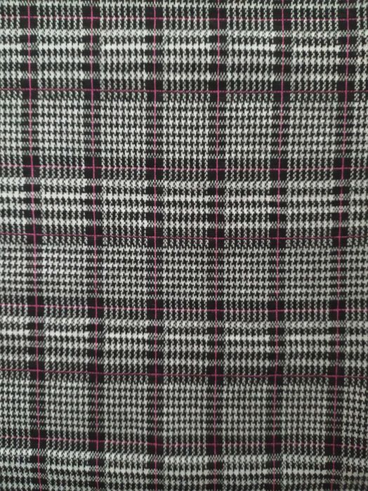 Zestaw komplet spódnica prosta ołówkowa w kratkę bluzka crop top