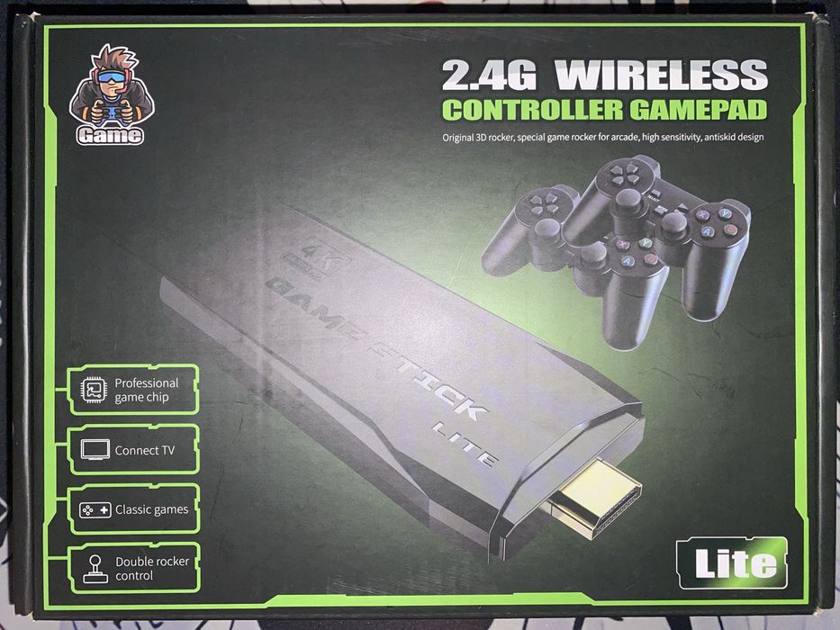 Ретро ігрова консоль 4K HD вихід 2,4G подвійний 64 ГБ Game Controller