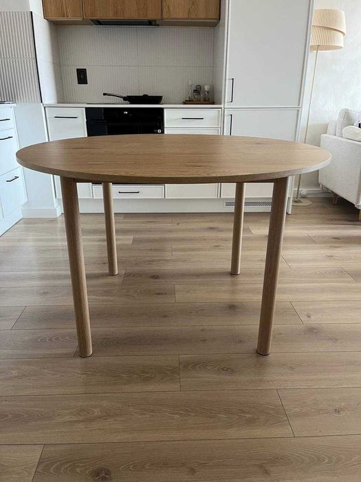 Stół okrągły jadalniany 120 cm dąb naturalny
