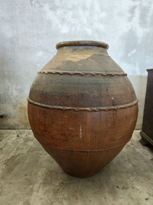 Pote Antigo em Barro / Cântaro Rústico Tradicional para Decoração