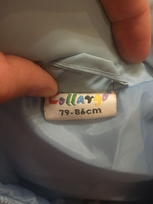 Kurtka zimowa niebieska + czapka i komin