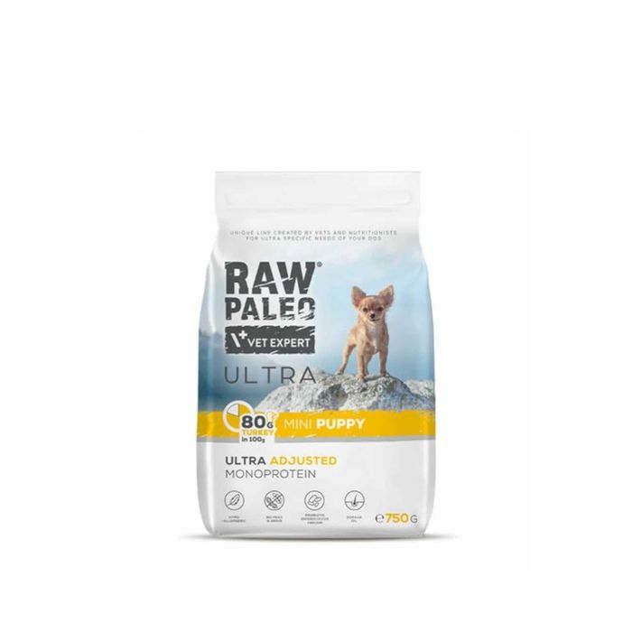 RAW PALEO ULTRA TURKEY PUPPY MINI z indykiem dla szczeniąt 750g