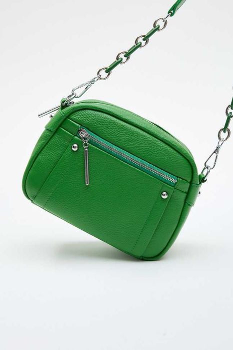 Яскрава крос боді сумка lonza з натуральної шкіри