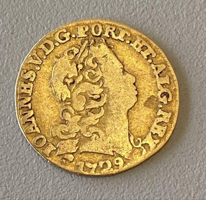 Moeda Ouro D. JOAO V - Meio Escudo 1729