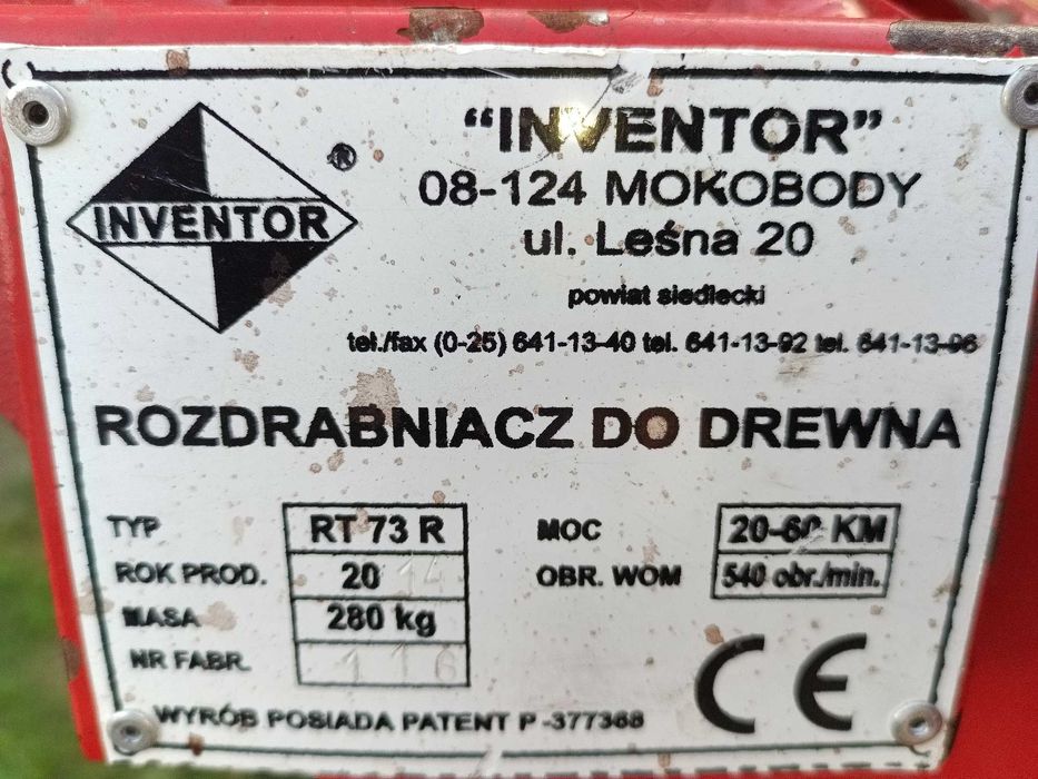 Rębak Rozdrabniacz do drewna RT 73 R