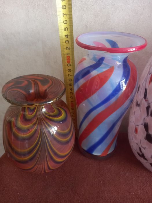 Вазы Ручная работа. Цветное.Гутное. Стекло.