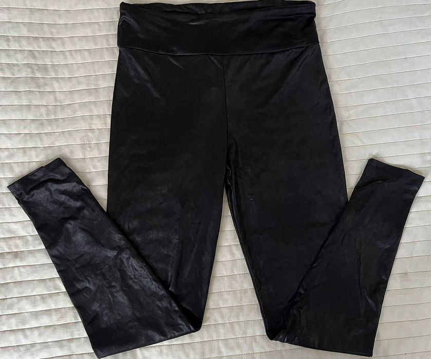 River island legginsy błyszczące czarne roz. 12 L 40