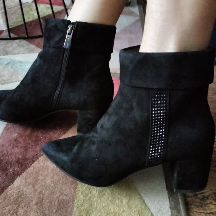 Botki IGI&CO r.38 czarne zamsz naturalny jak nowe