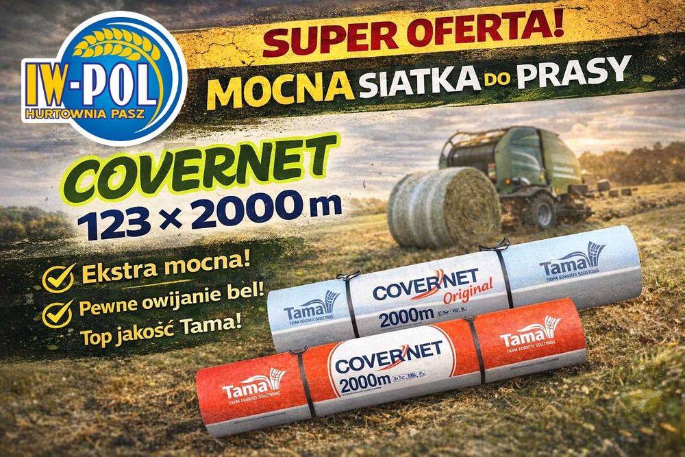 Siatka rolnicza do pras Covernet Original 2000m - cena Brutto