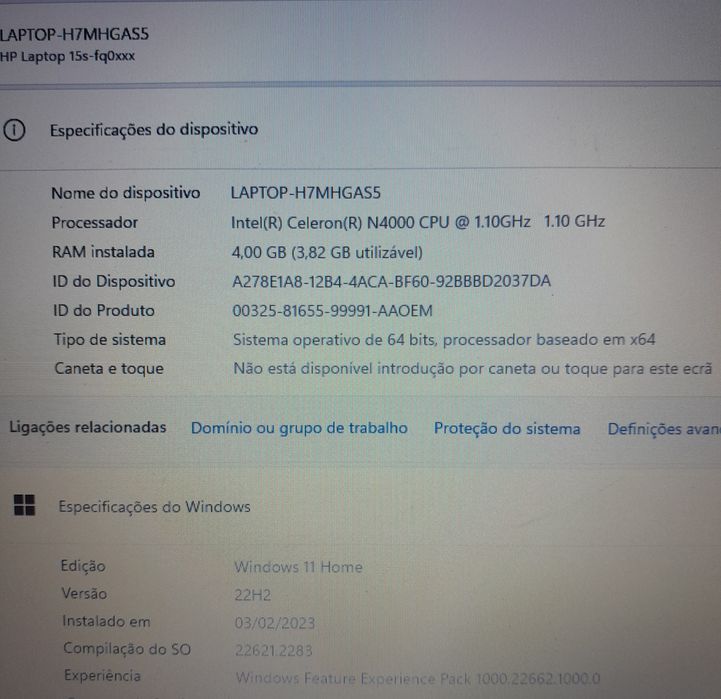 Computador Portátil HP