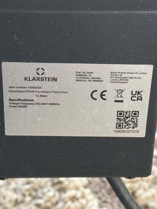 Piec do pizzy klarstein 2000w