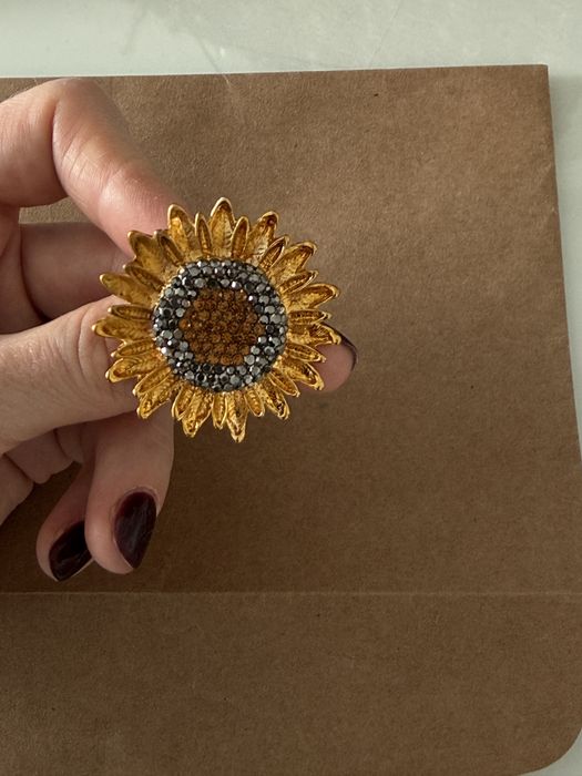 Брошка «соняшник»