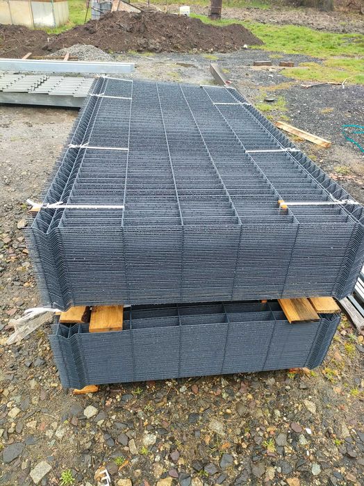 Promocja panel ogrodzeniowy 123cm grafit antracyt 250x123 Świdnica