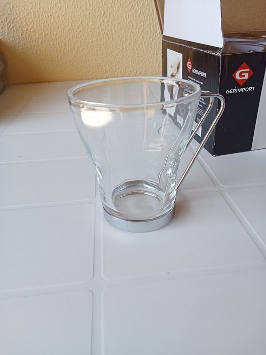 Conjunto de 6 canecas de vidro