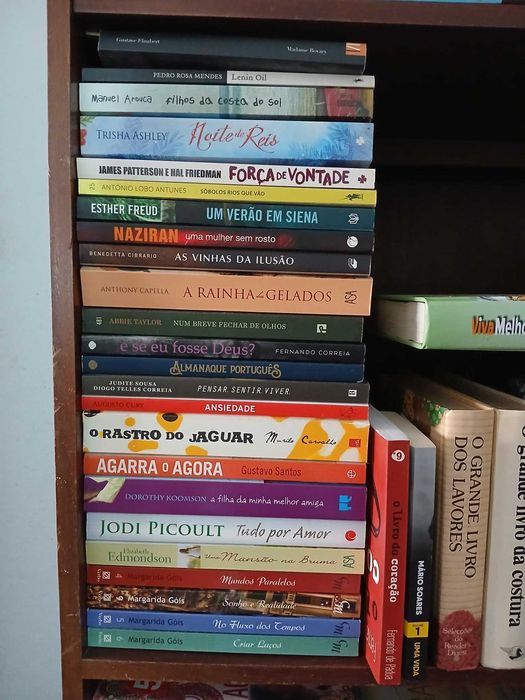 Vários livros, romances, poesia, astrologia, ficção, não ficção, ...